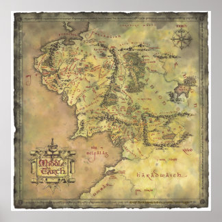 Poster Carte MIDDLE EARTH™