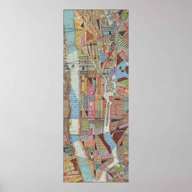 Poster Carte moderne de New York III (Devant)