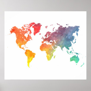 Poster carte mondiale 5