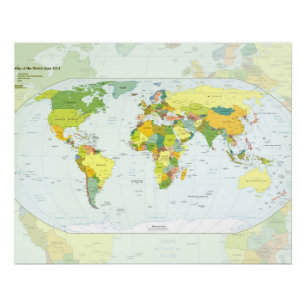 Poster Carte mondiale Globe Pays Atlas