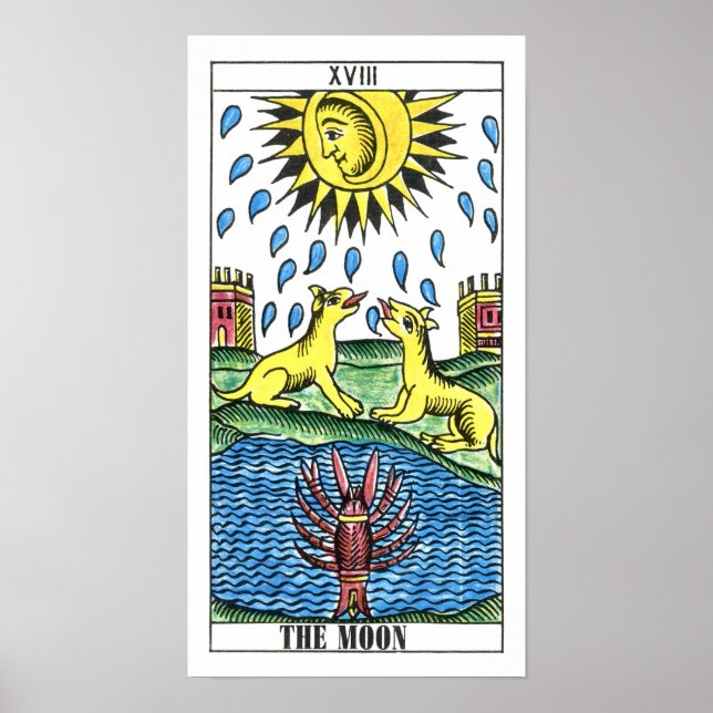 Poster Carte Moon Tarot (Devant)