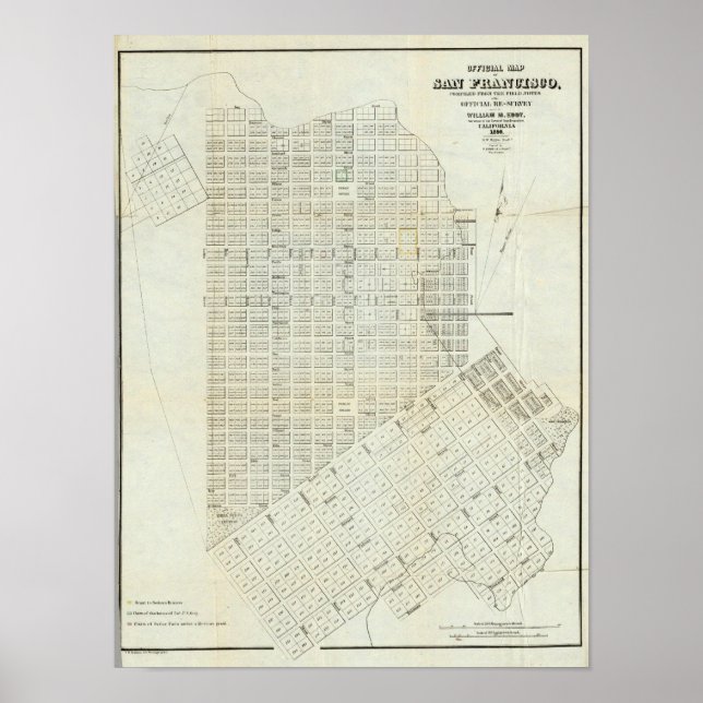 Poster Carte officielle de San Francisco (Devant)