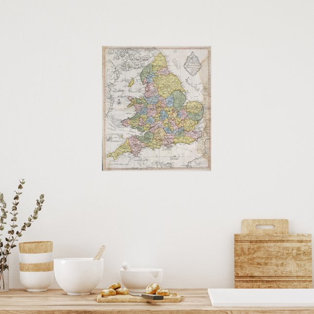 Poster Carte ottomane d'Angleterre (1803) (Cuisine)