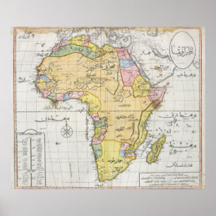 Poster Carte ottomane de l'Afrique (1803)