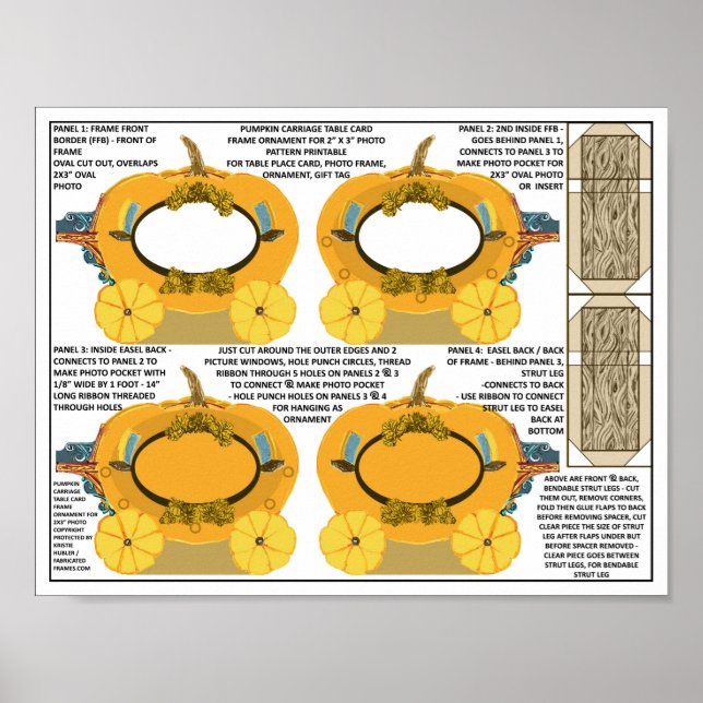 Poster Carte Place Mariage de Thanksgiving citrouille Car (Devant)