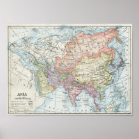 Carte politique de l'Asie (1916)