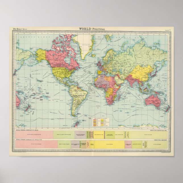 Poster Carte politique mondiale (Devant)