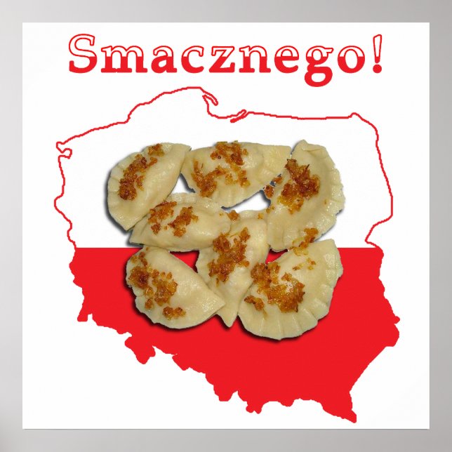 Poster Carte polonaise de Pierogi Smacznego (Devant)