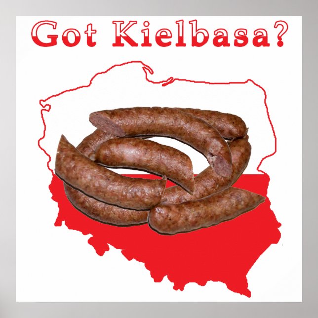 Poster Carte Polonaise Kielbasa (Devant)