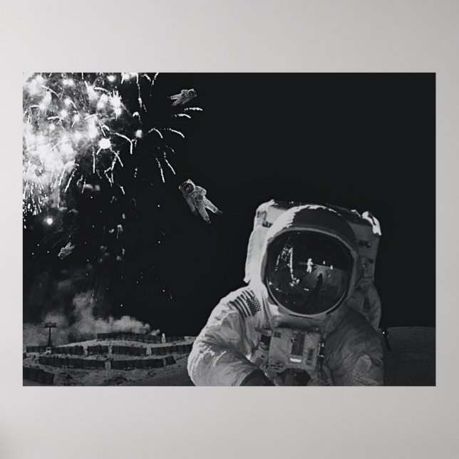 Poster Carte postale du Nouvel An Fireworks (Devant)