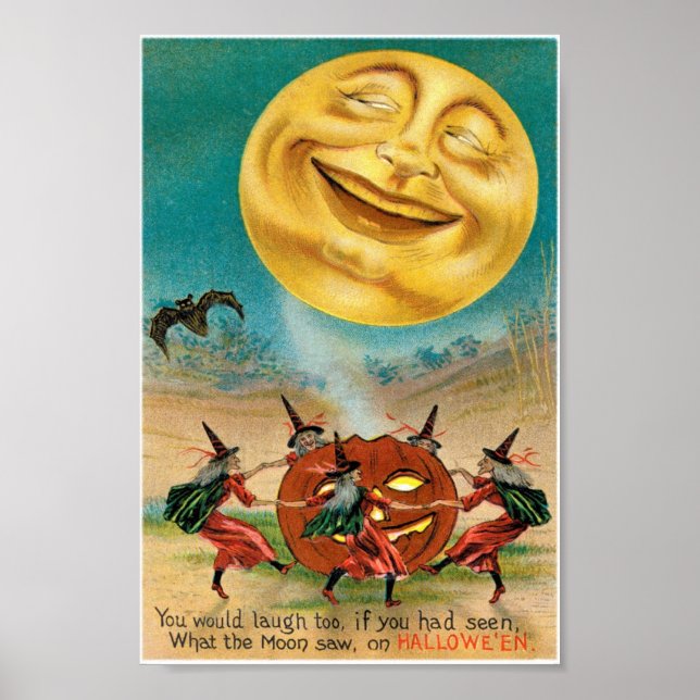 Poster Carte postale Halloween vintage (Devant)