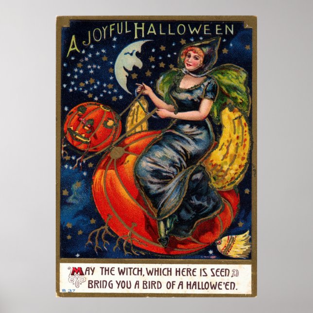 Poster Carte postale Halloween vintage (Devant)