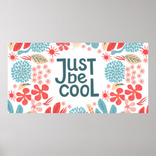 Poster Carte postale, juste être cool, citer, écrire
