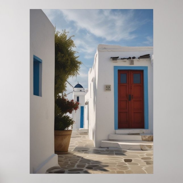 Poster Carte postale Mykonos Grèce Travel (Devant)