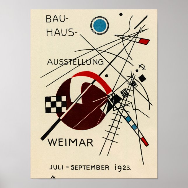 Poster Carte postale pour l'exposition Bauhaus de Kandins (Devant)
