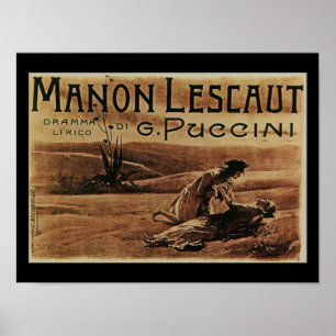 Poster Carte postale vintage Manon Lescaut
