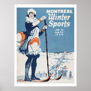 Poster Carte postale Vintage voyage de Montréal Canada