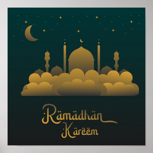 Poster carte ramadhan kareem (Devant)