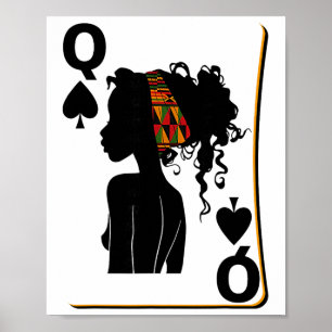 Poster Carte Reine de Pique Mois de l'Histoire Afro-Améri