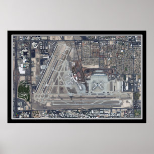 Poster Carte satellite de l'aéroport international de McC