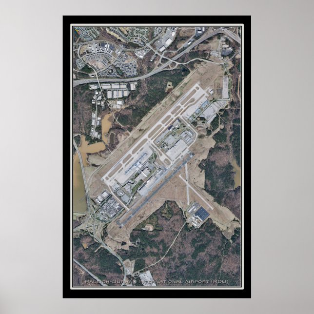 Poster Carte satellite de l'aéroport international de Ral (Devant)