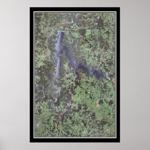 Poster Carte satellite de Stockton Lake Missouri