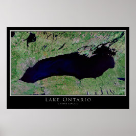 Poster Carte satellite du lac Ontario