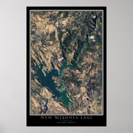 Poster Carte satellite New Melones Lake California