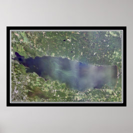 Poster Carte satellite Oneida Lake New York