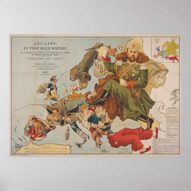 Poster Carte satirique vintage (Devant)