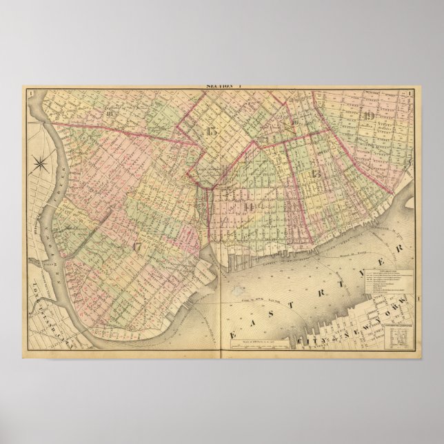 Poster Carte Sec 1 Brooklyn (Devant)