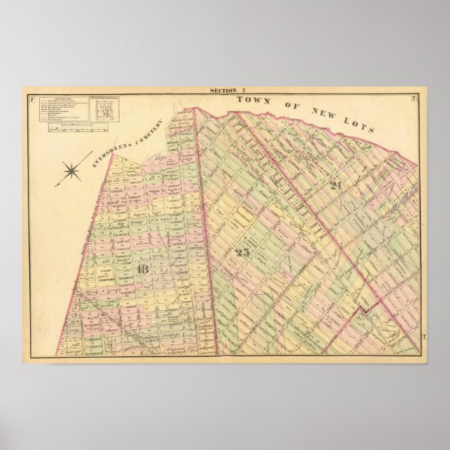Poster Carte Sec 7 Brooklyn (Devant)