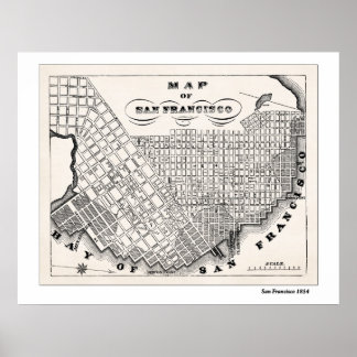 Poster Carte SF de 1854