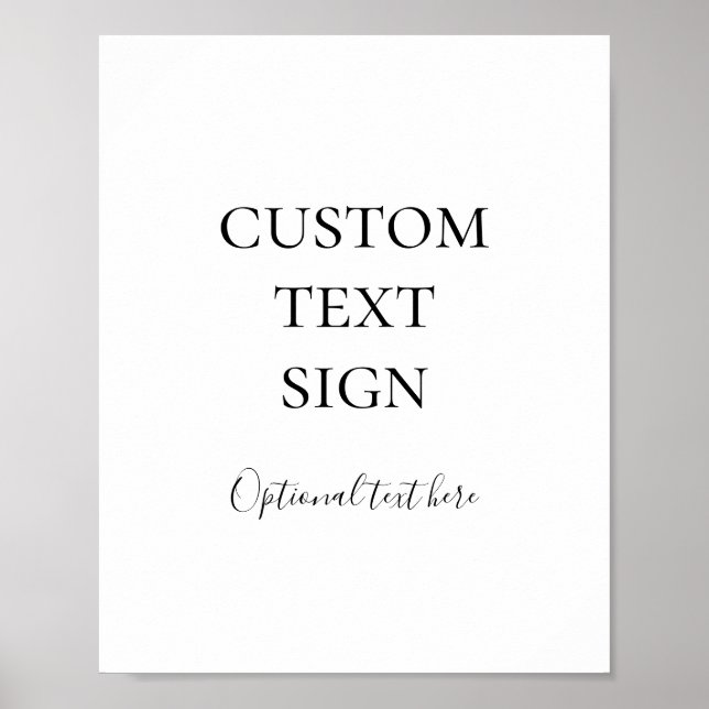 Poster Carte simple élégante et cadeaux Panneau personnal (Devant)