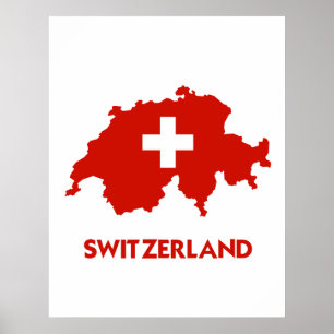 POSTER CARTE SUISSE