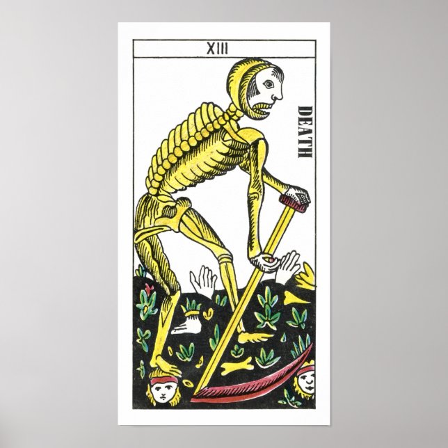 Poster Carte Tarot Décès (Devant)