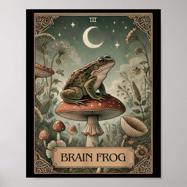 Poster Carte Tarot Grenouille Cerveau Fibromyalgie Symptô (Devant)