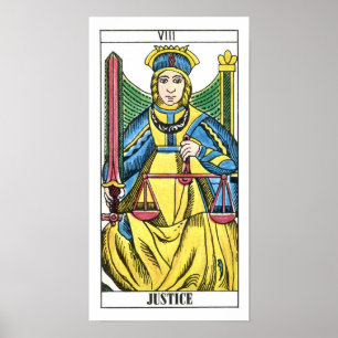 Poster Carte Tarot Justice