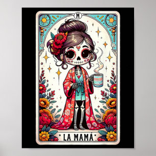 Poster Carte Tarot La Mamá Funny Mexicaine Maman Espagnol