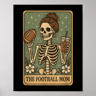 Poster Carte Tarot Maman Football Skeleton Jeu Jour Prou