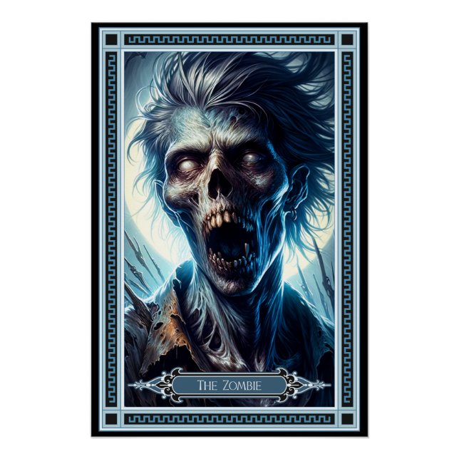 Poster Carte Tarot Zombie (Devant)