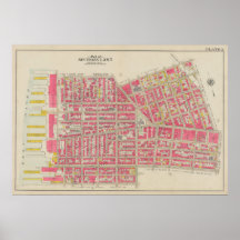 Carte vintage Brooklyn | George Washington Bromley
