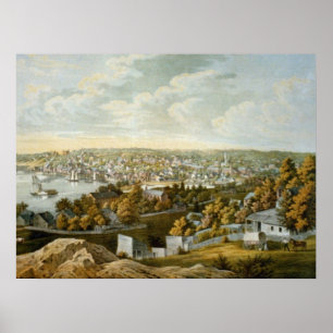 Poster Carte vintage de Georgetown (1855)