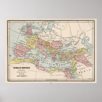 Carte vintage de l'Empire romain (1882)