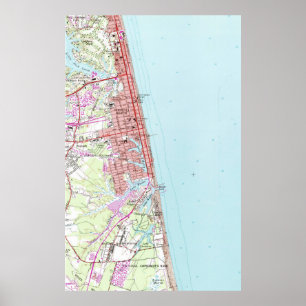 Poster Carte vintage de Virginia Beach (1965) 2