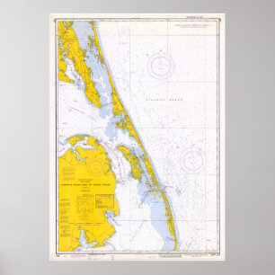 Poster Carte vintage des banques externes NC (1972)