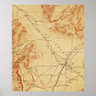 Poster Carte vintage du Las Vegas Valley NV (1907)