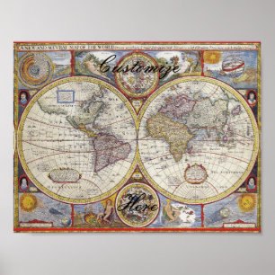 Poster Carte Vintage World Traveller Thunder_Cove