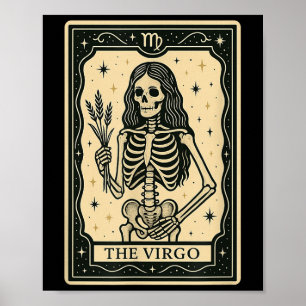 Poster Carte Virgo Tarot - Sorcière gothique Soky Hallowe