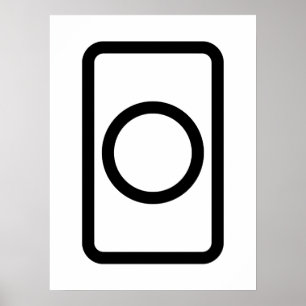 Poster Carte Zener   Cercle creux